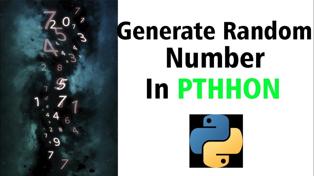 how to generate random number in python - YouTube
