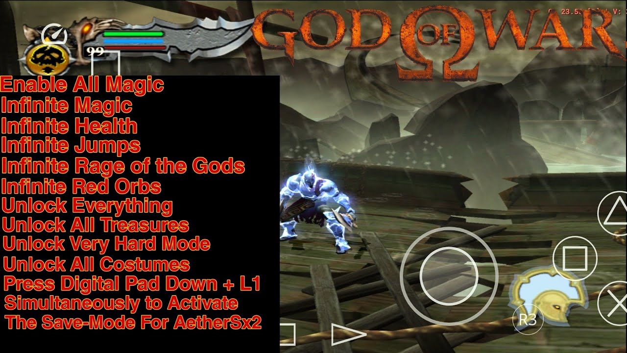 List of Latest God Of War PS2 Cheats