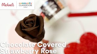 Online Class: Chocolate Covered Strawberry Rose | Michaels screenshot 4