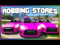 Gta 5 roleplay  robbing stores dressed exactly the same  redlinerp