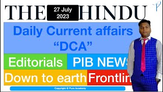 The Hindu editorial analysis! 27 July 2023!  द हिंदू न्यूज़पेपर हिन्दी ! UPSC! Civil services exam!