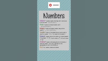 #mathematics //#number //#Type of numbers