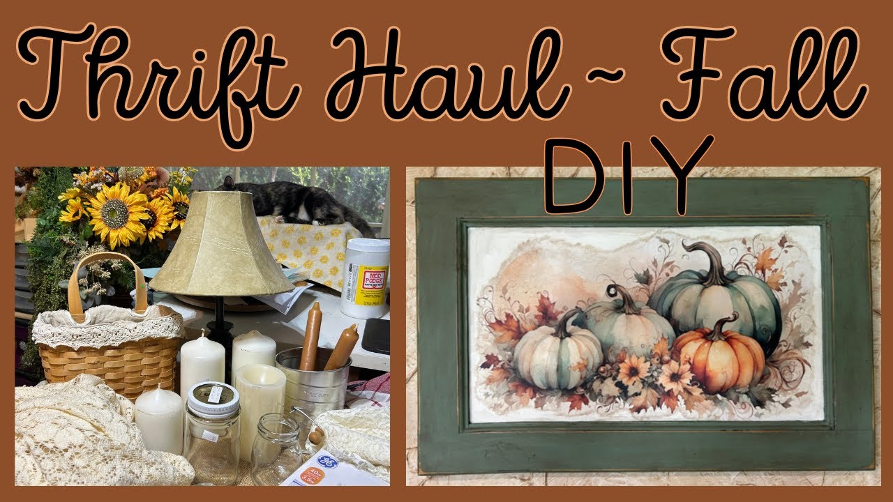 Half Price Thrift Haul ~ Repurposed Fall Decor - YouTube