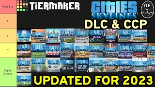 The ULTIMATE DLC &amp; CCP Tier List For Cities Skylines In 2023!