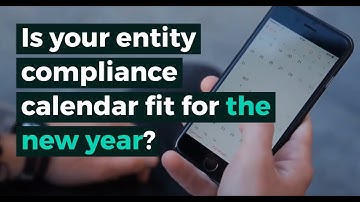 Compliance calendars for legal entity management