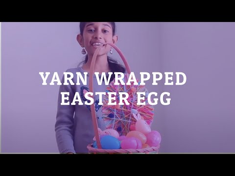 Yarn Wrapped Easter Egg Craft