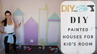 DIY with Elle- DIY Painted Houses Accent wall for Kids Room
