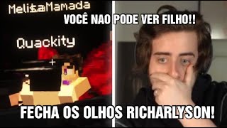 CELLBIT NÃO DEIXOU O RICHARLYSON ASSISTIR ESSE VIDEO +18! QSMP MINECRAFT