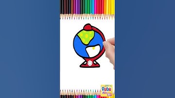 How to Draw a Globe Step by Step Easy I Globe Drawing | World Map Drawing | How to Draw World Map