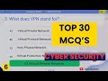 Top 30 Cyber Security MCQs for Competitive Exams 🔐 | Essential Practice Questions