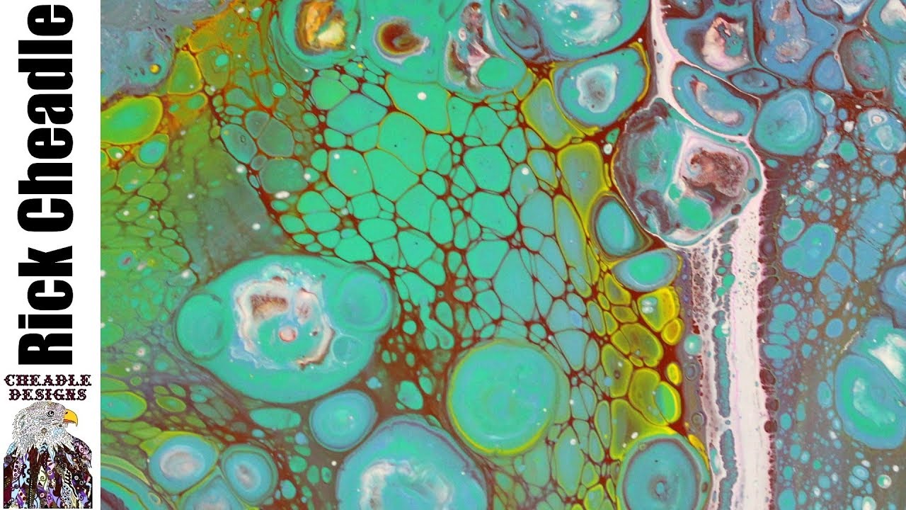 196. Paint Pouring with Elmer's School Glue and a Variety of Acrylic Paints on Easy Flow Panel