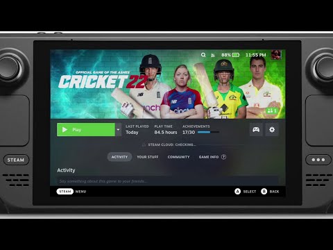 Australia vs England Ashes Test - 2nd Innings P1 - Cricket 22 Steam Deck Gameplay