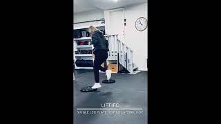 Single Leg Plate Hop to Lateral Hop