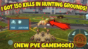 GETTING 150 KILLS IN THE NEW HUNTING GROUNDS PVE GAMEMODE IN WAR ROBOTS!