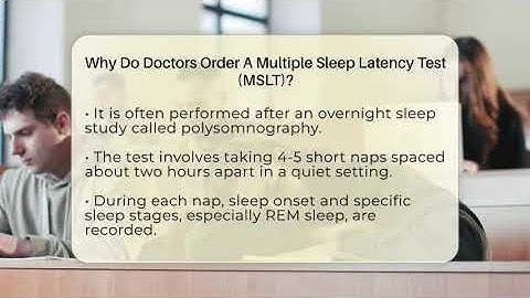 Why Do Doctors Order A Multiple Sleep Latency Test (MSLT)? - Sleep Apnea Support Network