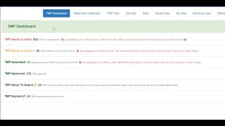 TMP Dashboard (Planners) Tutorial