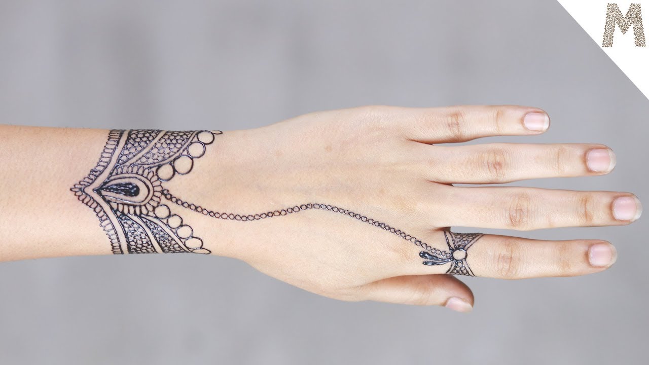 Haath Phool /Hand harness/ Slave bracelet/Finger ring bracelet -  Dhanalakshmi Jewellers