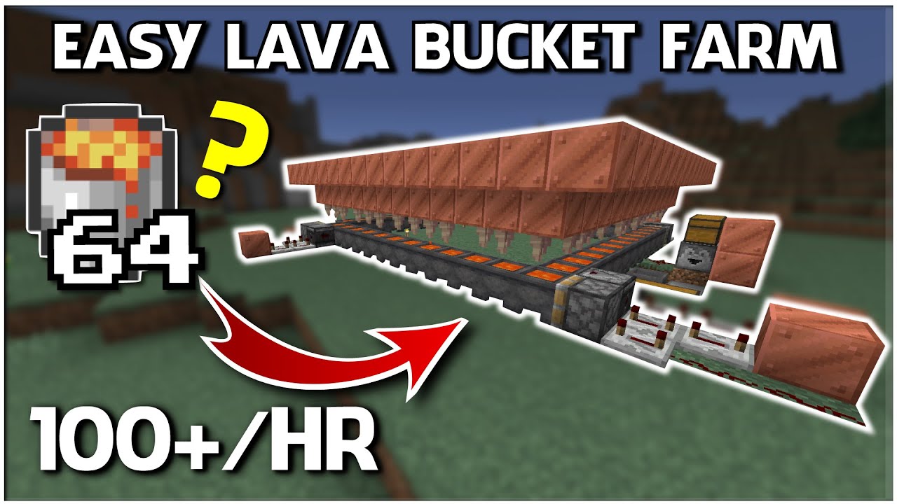 Minecraft LAVA Farm - Easy Infinite Lava Buckets (1.17+) - YouTube
