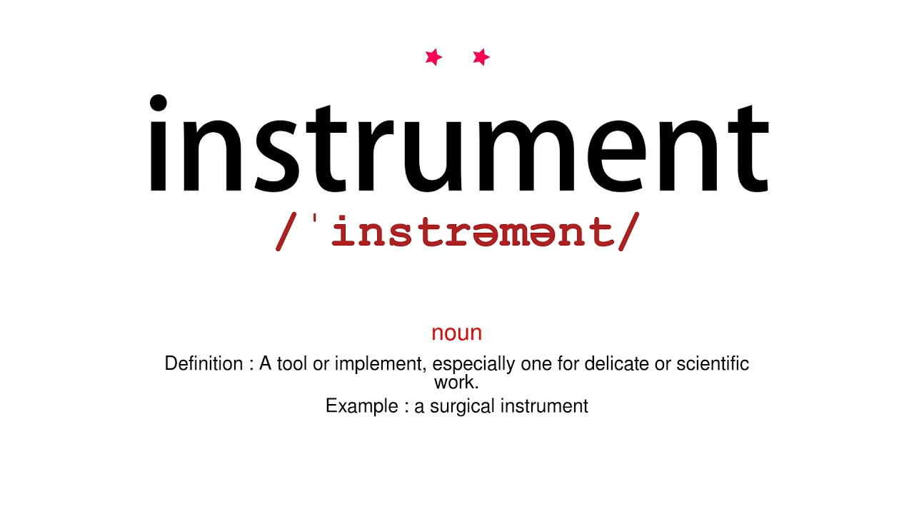 How to pronounce instrument Vocab Today YouTube