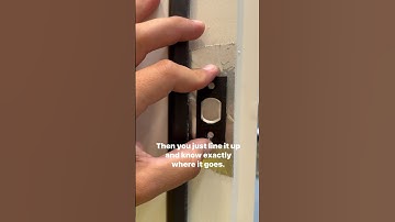 How I get the deadbolt striker lined up the first try #construction #helpfultips
