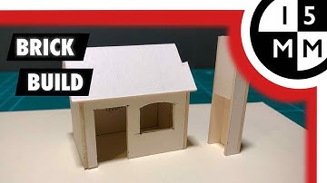 Scratch Build A MODEL RAILWAY Yard Office From Brick Paper and Mount Card