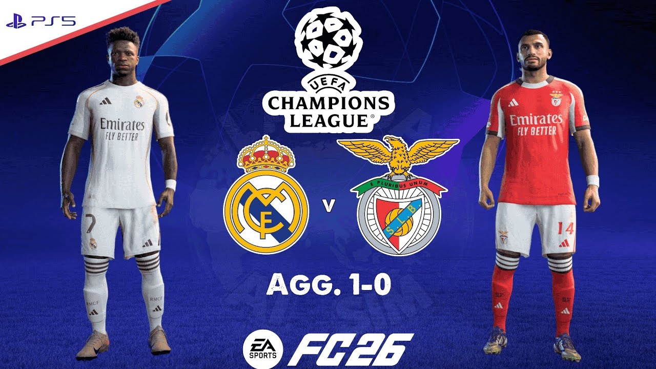 Real Madrid v Benfica | UEFA Champions League 25/26 - Playoffs | Match Simulation | FC26 PS5™[4K]