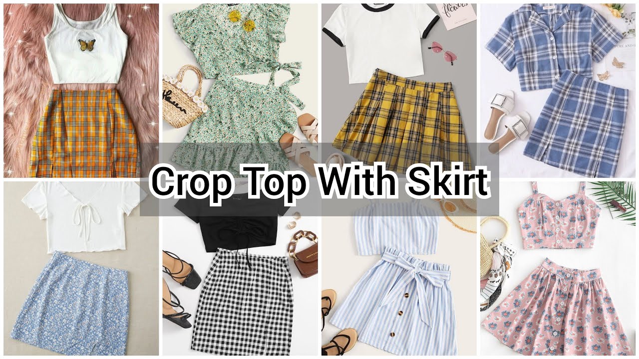 Crop Top with Skirt Dress 2021 Girl Crop Top with Short Skirt Girl
