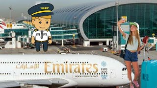 نداء الاخير لطيران الامارات لصعود الطائرة