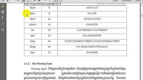 C# Variable and Data Type 2 || Khmer