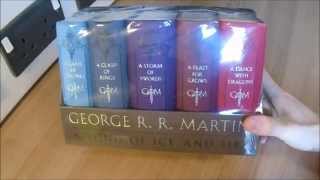 A Song of Ice and Fire Leather Cloth Boxed Set Edition Unboxing Game of Thrones GRRM