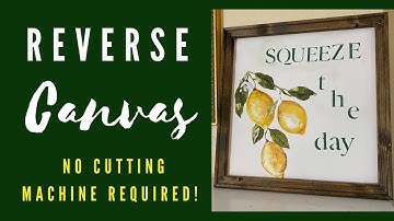 How to Make a Reverse Canvas Sign using IOD Transfers & DIY Paint by Karilou Furnishings