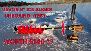 VEVOR 8 Ice Auger Unboxing and First Cut. Worth $140??? 