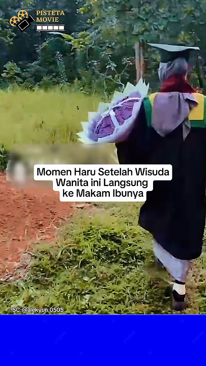 A touching moment after graduation, this woman immediately went to her mother's grave