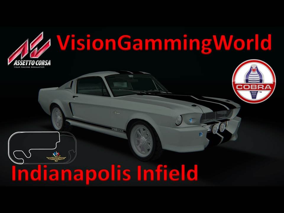 Shelby GT500 "Eleanor" + Indianapolis Infield on Assetto Corsa T500rs