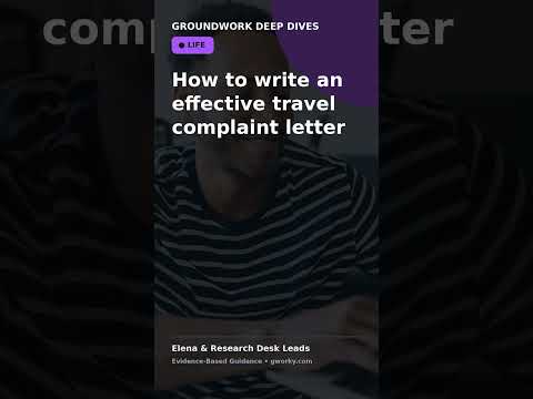 How to write an effective travel complaint letter