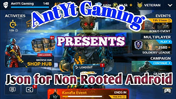 Modern combat 5 : Json file for non rooted android mobiles|| 100% lag free with best graphics