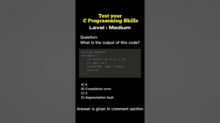 Think you know C programming? Test your knowledge with this MCQ.