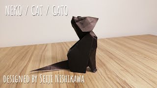 Origami: NEKO / CAT / GATO (designed by Seiji Nishikawa)