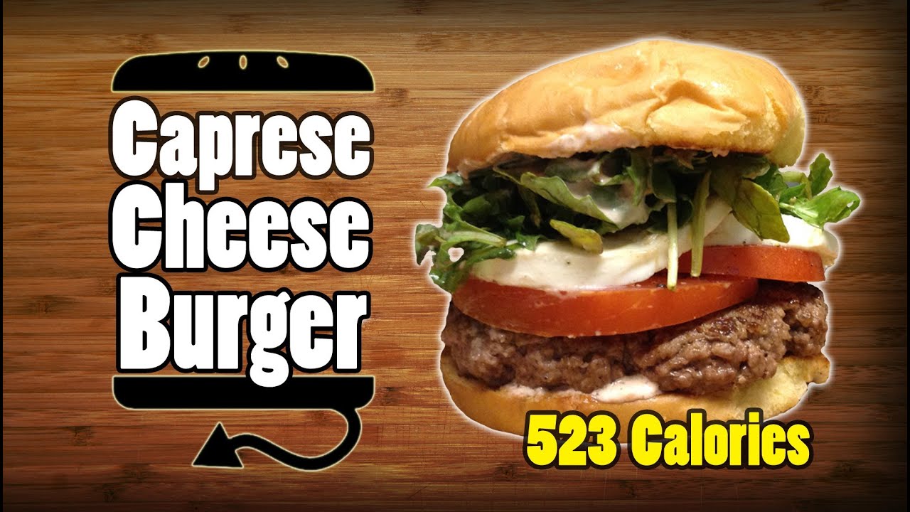 Caprese Cheeseburger w/ Smoke Tomato Aioli Recipe | HellthyJunkFood