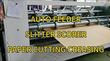 Auto lead edge feeder slitter scorer machine for sheet cutting creasing, manual blades creasers