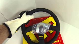 MOMO Team Steering Wheel - Black Leather