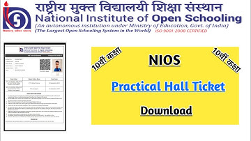 Nios October Practical Hall Ticket 2022 | Task Is Helping (NIOS)#nios #exam2022