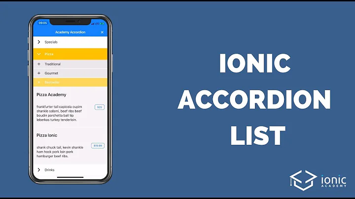 Building an Ionic 4 Accordion List