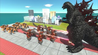 X5 Titan Skibidi Toilet Vs. Big Dark Minus One Godzilla - Animal Revolt Battle Simulator