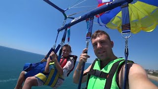 Полет на Парашюте Parasailing С Женой и 3хЛетней Дочкой