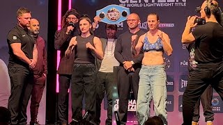 Elif Nur Turhan & Taylah Gentzen Full Weigh In & Final Face Off Ahead Of World Le Fight