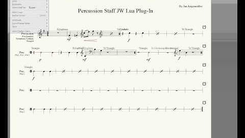 Automatically creating a percussion staff in Finale