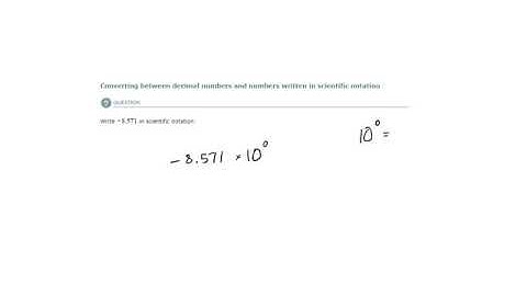 ALEKS - Converting between decimal numbers and numbers written in scientific notation - Example 2