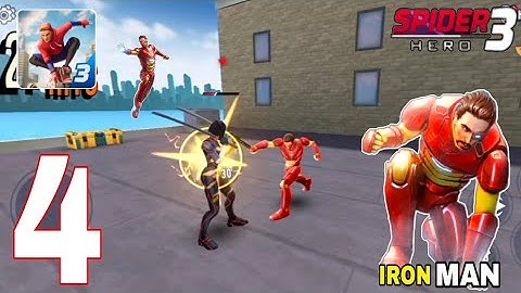 Spider Fighter 3 Gameplay Walkthrough - Part 4 | Iron Man Unlock Next Abilities (Android, iOS)