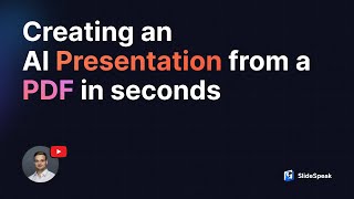 How to create a PowerPoint presentation from PDF with SlideSpeak AI
